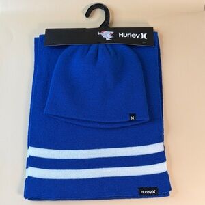Hurley Royal Blue Knit Set with White Stripes